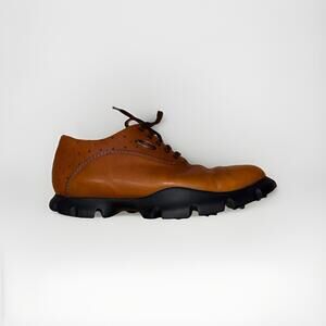 Oakley Tuxedo Mens Golf Shoes Brown Black Leather Made in Italy Size 13